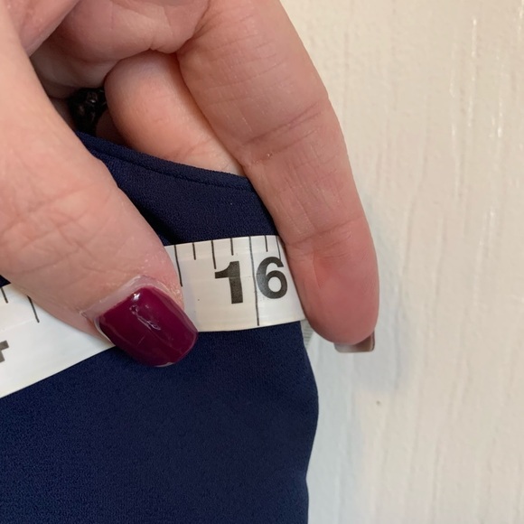 NWT Francesca’s Navy blue sheer like strap dress - Picture 9 of 9